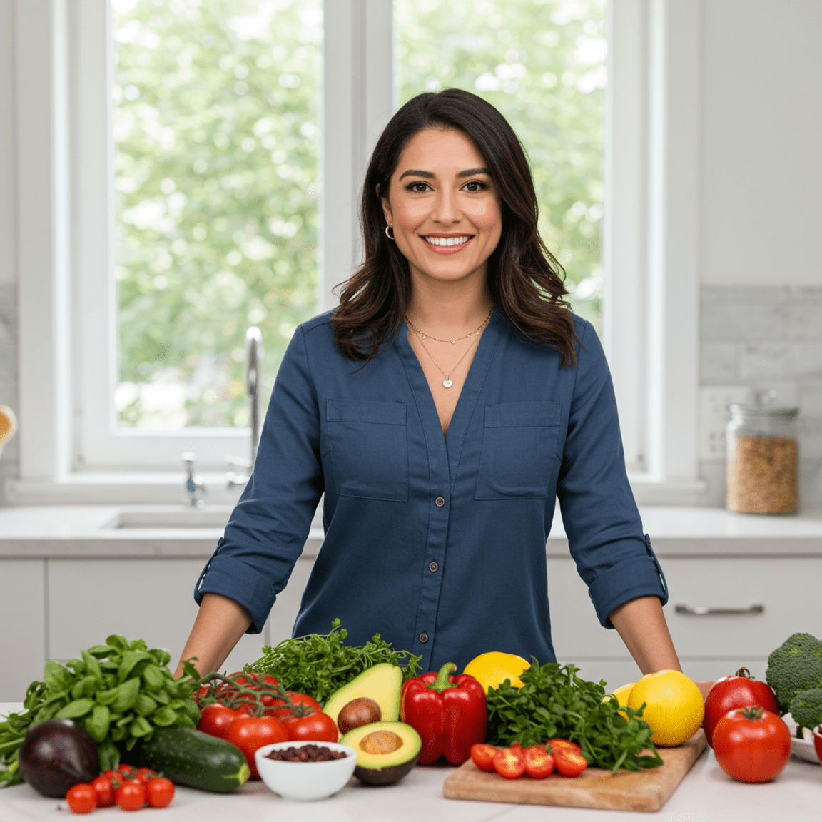 Nutricionista ingredientes frescos