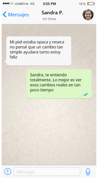 Captura WhatsApp Sandra P
